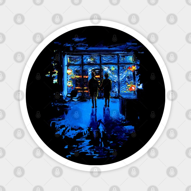 van Gogh Never Watched The World Burn version 2 Fight Club Magnet TeePublic